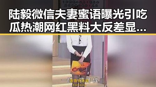 陆毅微信夫妻蜜语曝光引吃瓜热潮网红黑料大反差显娱乐圈模范丈夫形象